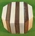 Bowl #421 - Striped Segmented Bowl Blank - Maple & Peruvian Walnut ~ 6 x 3 Tall ~ $39.99